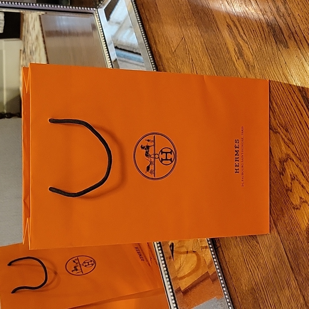 Hermes gift bag paper tall